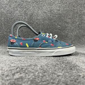 Vans Old Skool Women’s Size 7 BBQ Red Solo Cup Blue Classic Slate Shoes Used